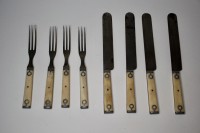 Four Bone-Handled Knives & Four Forks