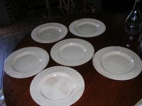 Set of Six Creamware Plates