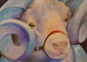 Ram's Head: Giclee print by Corneille Little 12" by 16"