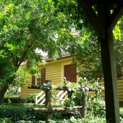 Exterior photo with grape arbor