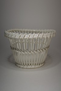 Pearl Creamware Oval Basket