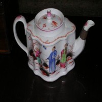 New Hall Butterfly Tea Pot