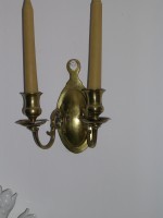 Pair Brass Sconces