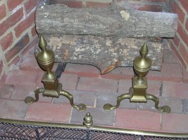 Penny Foot Andirons
