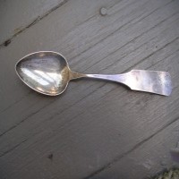 Coin Silver Serving Spoon