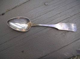 Coin Silver Serving Spoon