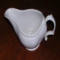 English Salt-Glazed Stoneware Sauce Boat
